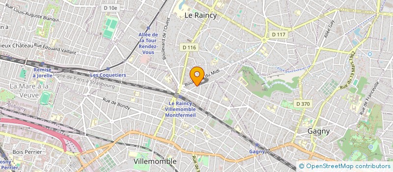 localisation de l'entreprise ATELIER THEATRE HURACAN  LE RAINCY