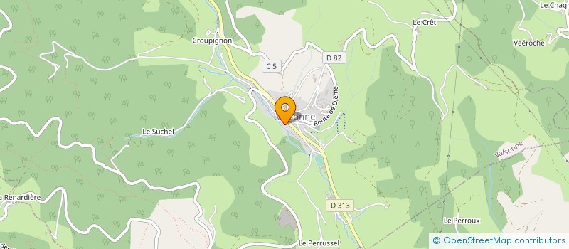 localisation de l'entreprise ATELIER THOMAS  VALSONNE