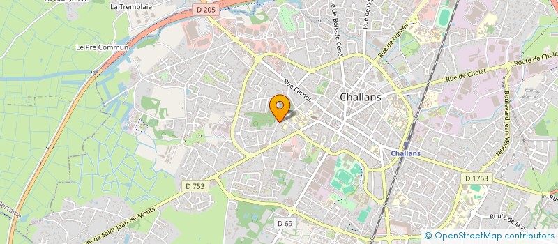 localisation de l'entreprise ATELIER THOMAS BRION à CHALLANS