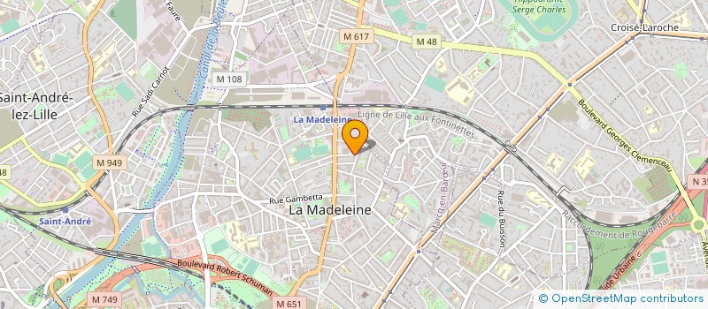 localisation de l'entreprise ATELIER TRAVAUX SERVICE à LA MADELEINE