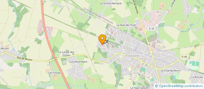 localisation de l'entreprise ATELIER TRIO D'OR  TREILLIERES