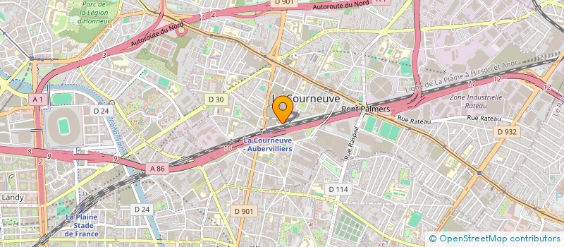 localisation de l'entreprise ATELIER TRIUM à LA COURNEUVE