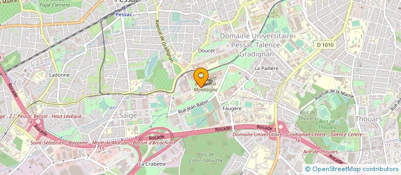 localisation de l'entreprise ATELIER UNIVERS AMENAGEMENT ET URBANISME à PESSAC