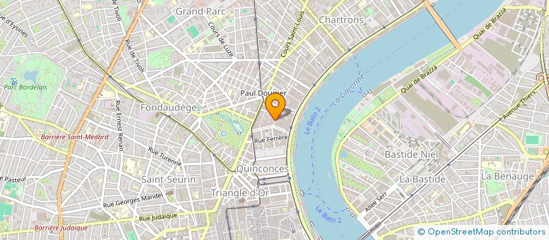 localisation de l'entreprise ATELIER URBAIN D'ARCHITECTURES & SYSTEMES  BORDEAUX