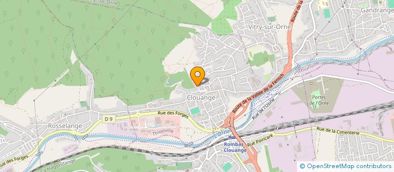 localisation de l'entreprise ATELIER VERRE SABLE  CLOUANGE