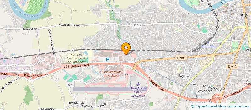 localisation de l'entreprise ATELIER VEZES PUBLICITE à ALBI