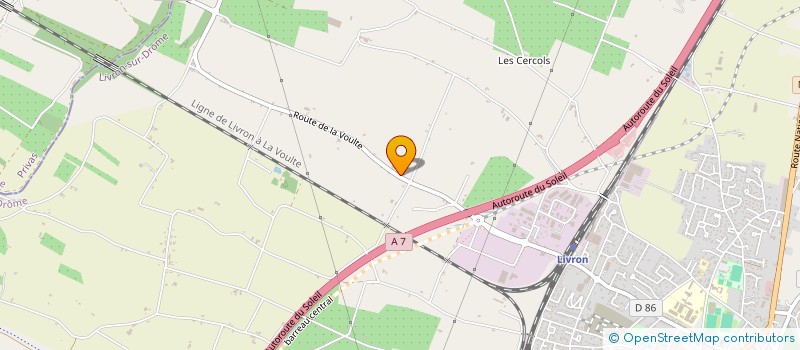 localisation de l'entreprise ATELIER VINCENT PLOMBERIE CHAUFFAGE  LIVRON-SUR-DROME