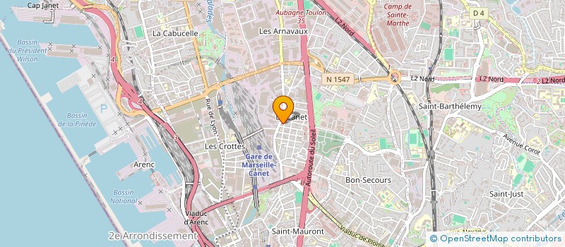 localisation de l'entreprise ATELIER VIS A VIS à MARSEILLE 14EME