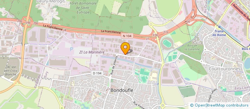 localisation de l'entreprise ATELIER VOLUME  BONDOUFLE