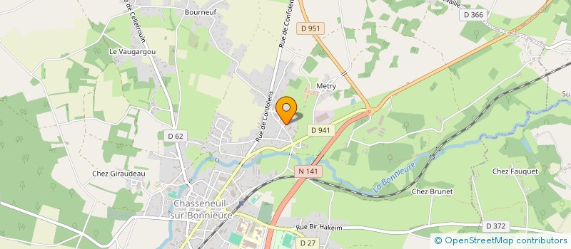 localisation de l'entreprise ATELIER W 110 à CHASSENEUIL-SUR-BONNIEURE