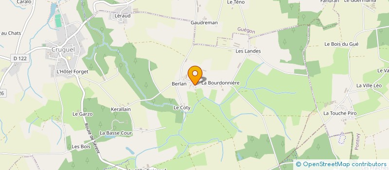 localisation de l'entreprise ATELIER YANN CADRES  CRUGUEL