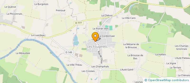 localisation de l'entreprise ATELIER YANNICK CHESNAIS à LES FOUGERETS