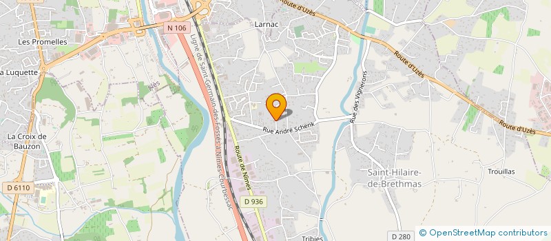 localisation de l'entreprise ATELIER YVAN VEDEL  SAINT-HILAIRE-DE-BRETHMAS