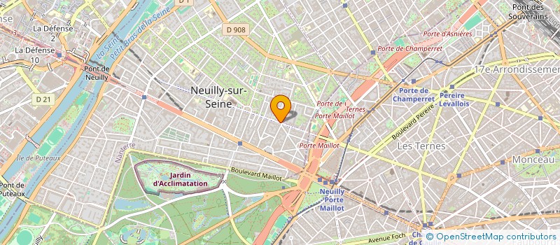 localisation de l'entreprise ATELIERS 17 à NEUILLY-SUR-SEINE