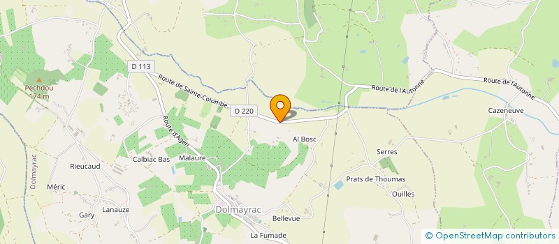 localisation de l'entreprise ATELIERS 1924  DOLMAYRAC