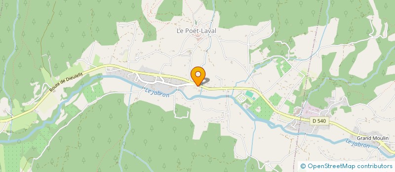 localisation de l'entreprise ATELIERS 2 J à LE POET-LAVAL