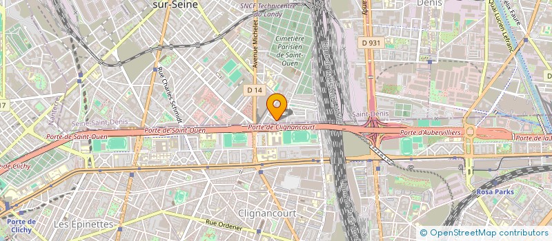 localisation de l'entreprise ATELIERS 28 à SAINT-OUEN-SUR-SEINE