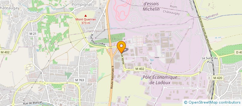 localisation de l'entreprise ATELIERS 3S  CEBAZAT