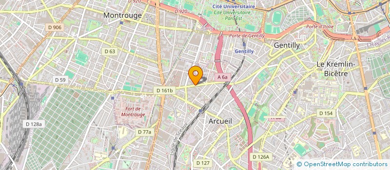 localisation de l'entreprise ATELIERS 55 à ARCUEIL