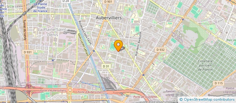 localisation de l'entreprise ATELIERS 71 à AUBERVILLIERS