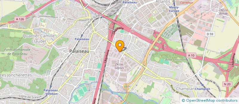 localisation de l'entreprise ATELIERS AB à PALAISEAU