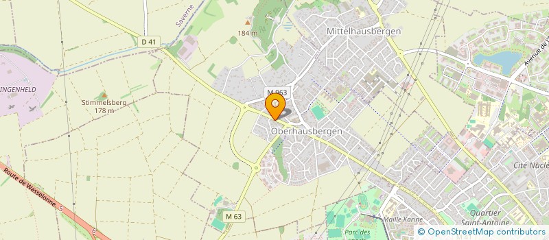 localisation de l'entreprise ATELIERS ALSACIENS DU CHAUFFAGE  OBERHAUSBERGEN