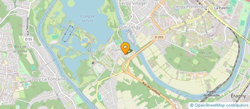 localisation de l'entreprise ATELIERS B M  CERGY