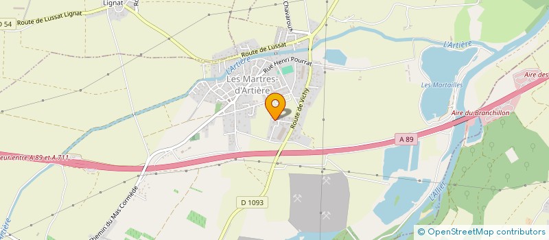 localisation de l'entreprise ATELIERS BOIS DUFAYET  LES MARTRES-D'ARTIERE