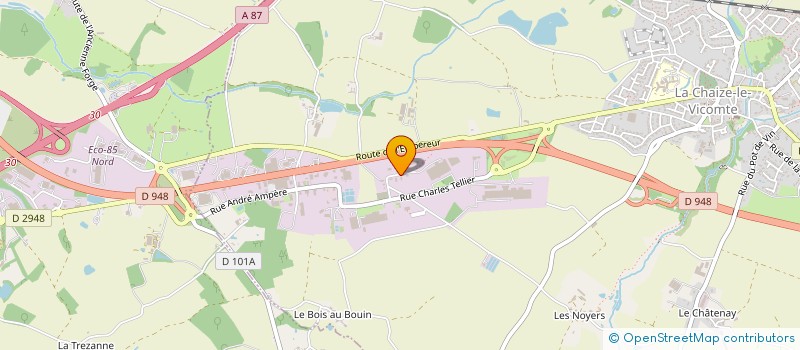 localisation de l'entreprise ATELIERS BREGEON à LA CHAIZE-LE-VICOMTE