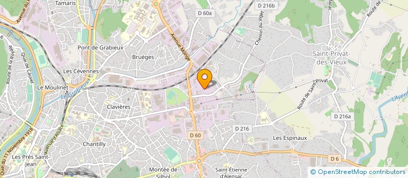 localisation de l'entreprise ATELIERS CHAUDRON.INDUSTR.CENENOLE à ALES