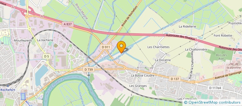 localisation de l'entreprise ATELIERS CONSTRUCT METALLIQUE ROCHEFORT à TONNAY CHARENTE