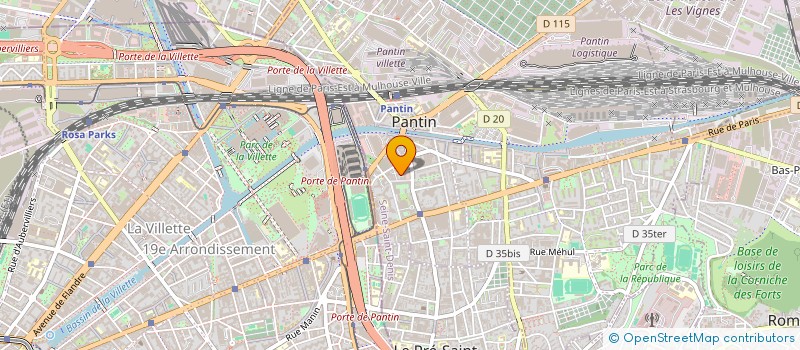 localisation de l'entreprise ATELIERS COULEURS ET VOLUMES à PANTIN