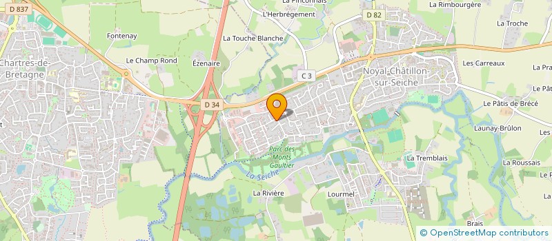 localisation de l'entreprise ATELIERS CREATIFS CASTELNODAIS  NOYAL-CHATILLON-SUR-SEICHE