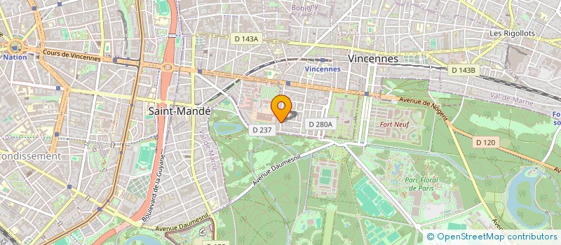 localisation de l'entreprise ATELIERS D'ART HEBERT à VINCENNES