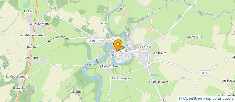 localisation de l'entreprise ATELIERS D'ARTISANAT, D'ART ET DE PASSIONS  VOUVANT