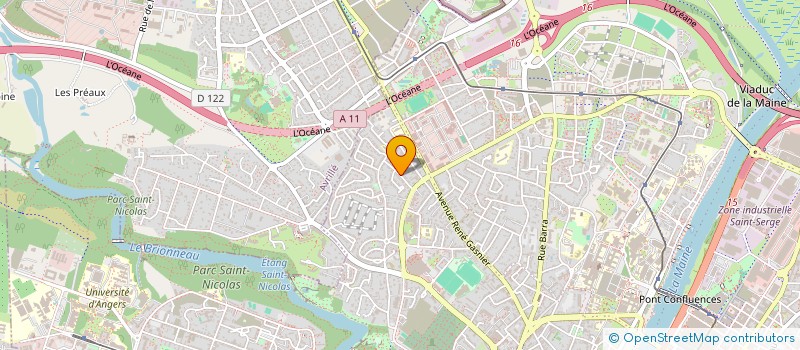 localisation de l'entreprise ATELIERS D'ARTISTES à ANGERS