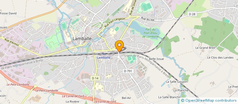 localisation de l'entreprise ATELIERS D'ARTS PLASTIQUES à LAMBALLE-ARMOR