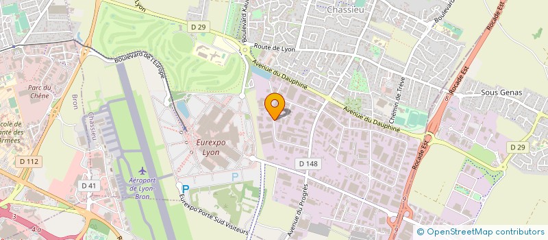localisation de l'entreprise ATELIERS D'ENGRENAGES DE PRECICISION à CHASSIEU