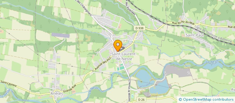 localisation de l'entreprise ATELIERS D'INITIATION AUX MATIERES SONORES  SAINT-LAURENT-DE-NESTE