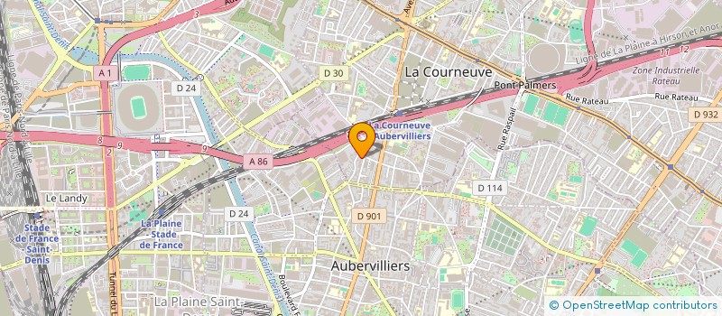 localisation de l'entreprise ATELIERS DANIEL DORAT à LA COURNEUVE