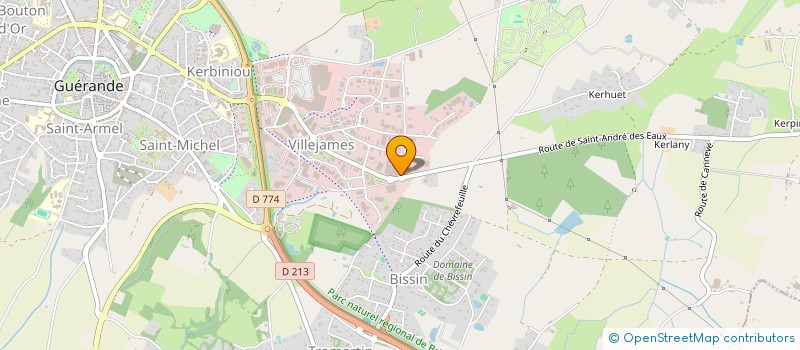 localisation de l'entreprise ATELIERS DAVID à GUERANDE