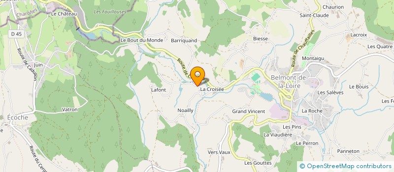 localisation de l'entreprise ATELIERS DE BELMONT à BELMONT-DE-LA-LOIRE