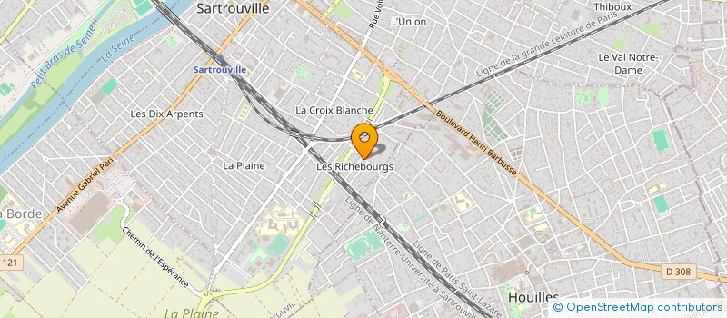 localisation de l'entreprise ATELIERS DE CONSTRUCTION POUR L'HABITAT à SARTROUVILLE