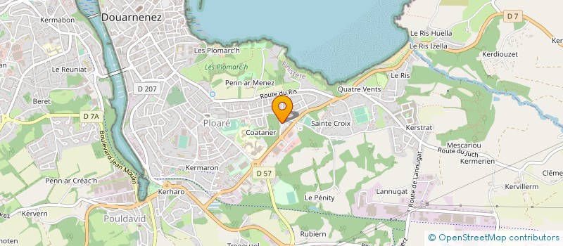 localisation de l'entreprise ATELIERS DE CORNOUAILLE (A.D.C.) à DOUARNENEZ