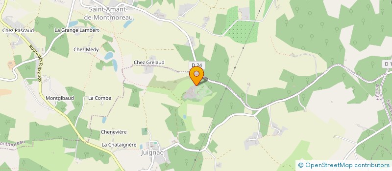 localisation de l'entreprise ATELIERS DE L'ABBAYE DE MAUMONT à JUIGNAC
