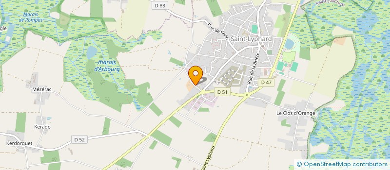 localisation de l'entreprise ATELIERS DE LA BRIERE à SAINT-LYPHARD