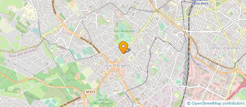 localisation de l'entreprise ATELIERS DE LA CROIX D ARGENT à MONTPELLIER