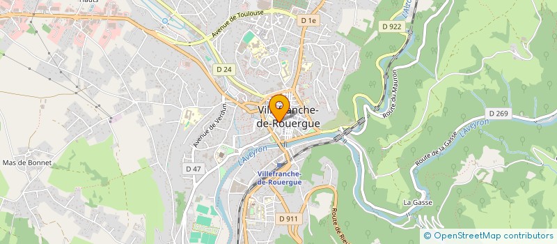 localisation de l'entreprise ATELIERS DE LA FONTAINE à VILLEFRANCHE-DE-ROUERGUE