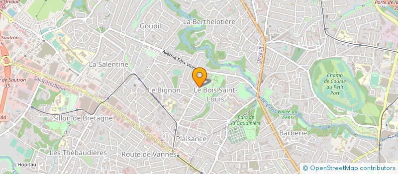 localisation de l'entreprise ATELIERS DE LA GOBINIERE à ORVAULT
