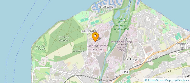 localisation de l'entreprise ATELIERS DE LA METALLURGIE INDUSTRIELLE DU LEMAN à THONON-LES-BAINS
